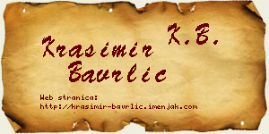 Krasimir Bavrlić vizit kartica